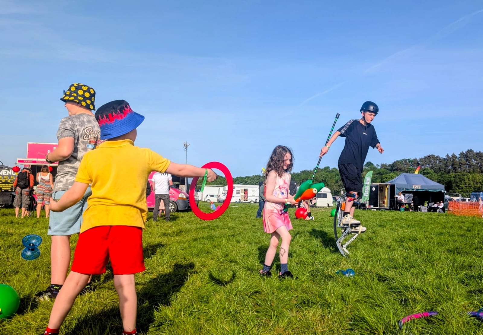 Stilt walkers at a festival